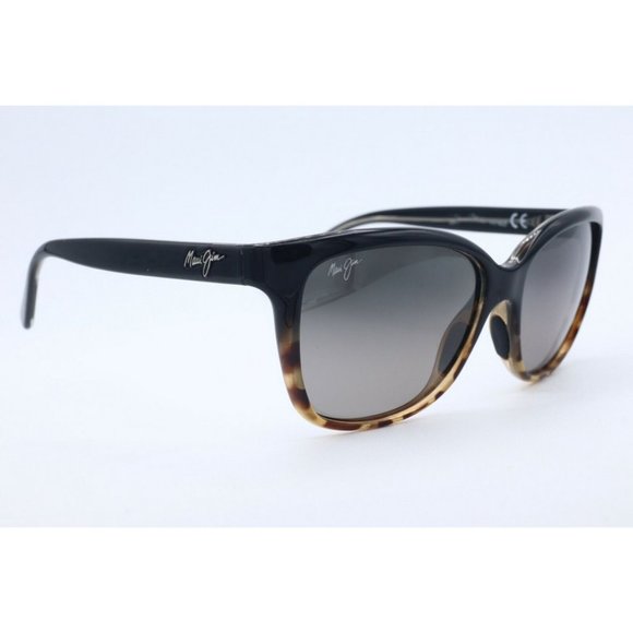 Maui Jim Starfish MJ 744-02T Cat Eye Black Sunglasses Gray Polarized Lenses (A) - Picture 3 of 7